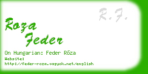 roza feder business card